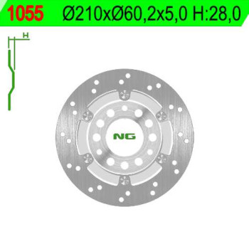 Disque de frein arrière NG 1055 Suzuki BURGMAN 250 03-06 et BURGMAN 400 03-04