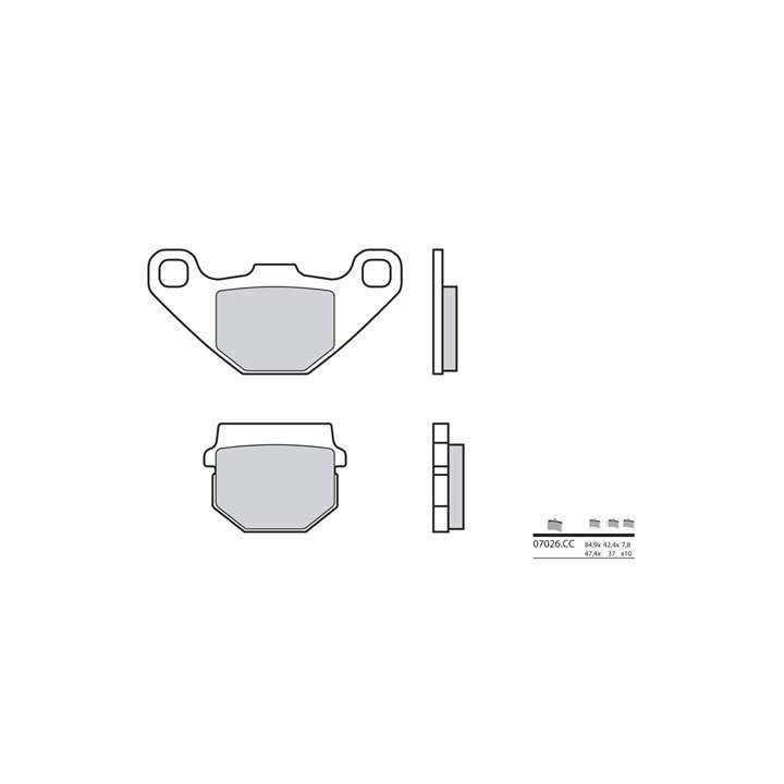 Ceramic Brake Pads BREMBO 07026CC
