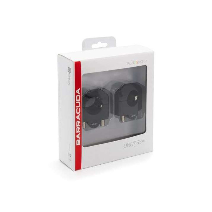 Pontets moto Barracuda 28mm NOIR pour Té de fourche moulé