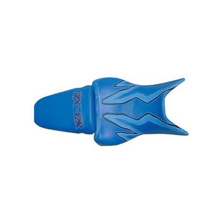 Housse de selle Bagster (2113E) Gitane/Azur/Bleu Fonce/Lettres Violettes Kawasaki ZX12 R 01-02 Housse de selle Bagster (2113E) Gitane/Azur/Bleu Fonce/Lettres Violettes Kawasaki ZX12 R 01-02