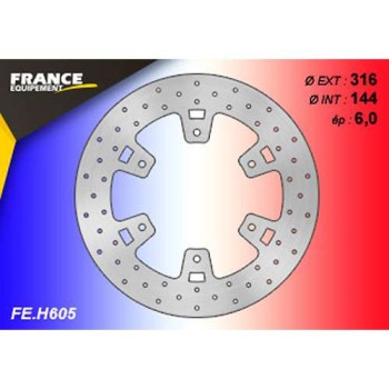 Disque de frein France Equipement FE.H605 Disque de frein France Equipement FE.H605