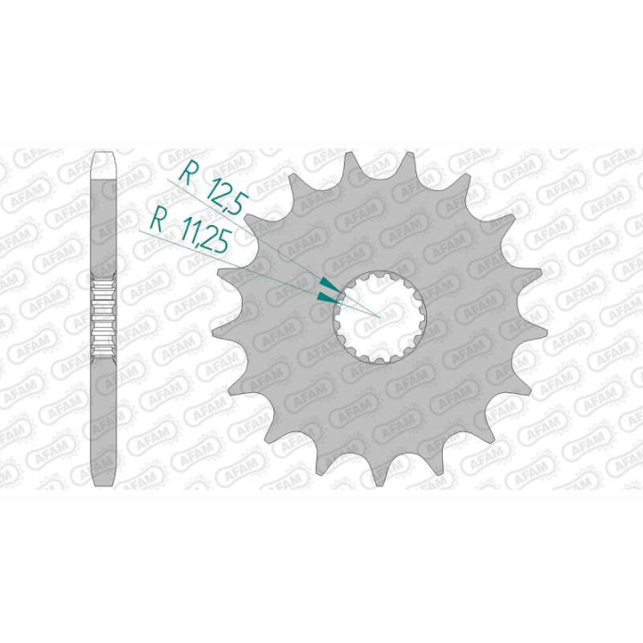 AFAM sprocket 17 teeth pitch 525 type 88900 Triumph Thruxton 1200