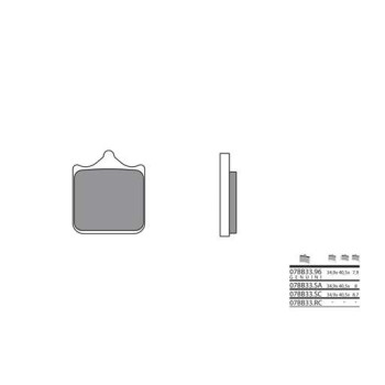 Plaquettes de frein sinter BREMBO 07BB33LA