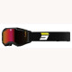 Masque moto cross Shot IRIS 2.0 TECH BLACK NEON YELLOW MATT