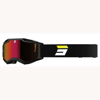 Masque moto cross Shot IRIS 2.0 TECH BLACK NEON YELLOW MATT