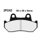 Semi-metal brake pads Nissin 2P-242NS