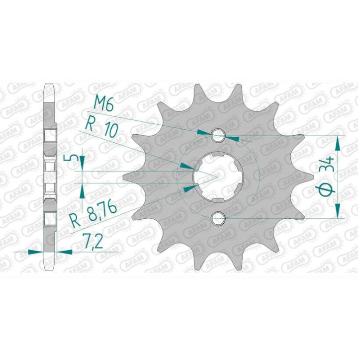 Pignon AFAM 15 dents pas 520 type 20305 HM-Honda CRF 230 Easy End