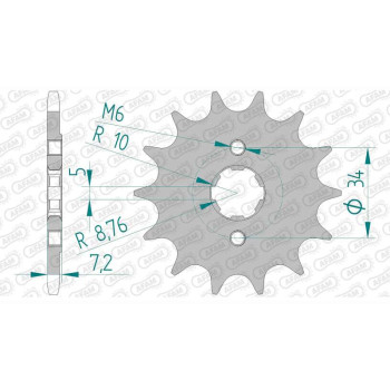 Pignon AFAM 15 dents pas 520 type 20305 HM-Honda CRF 230 Easy End