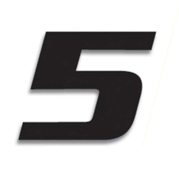 Numéros de course 5 (x3) SX 200x250mm Numéros de course 5 (x3) SX 200x250mm