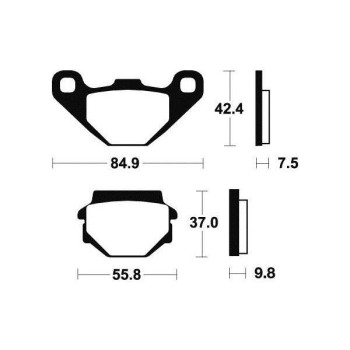 Plaquettes de frein métal fritté BENDIX MR46