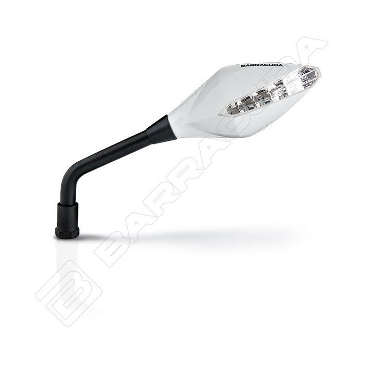 Barracuda STREET INDICATOR motorcycle mirrors White