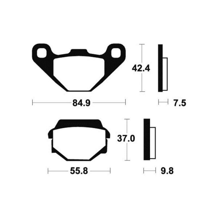 Plaquettes de frein moto organique Bendix MA86
