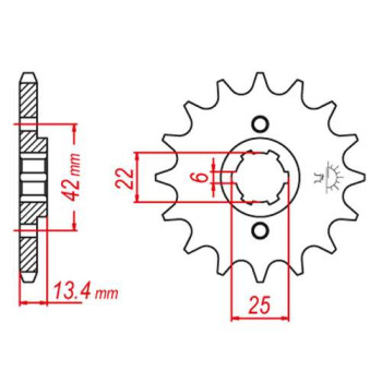 Pignon JT 15 dents pas 525 type 291 Pignon JT 15 dents pas 525 type 291