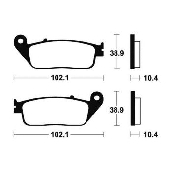 Plaquettes de frein moto métal fritté Tecnium MF154