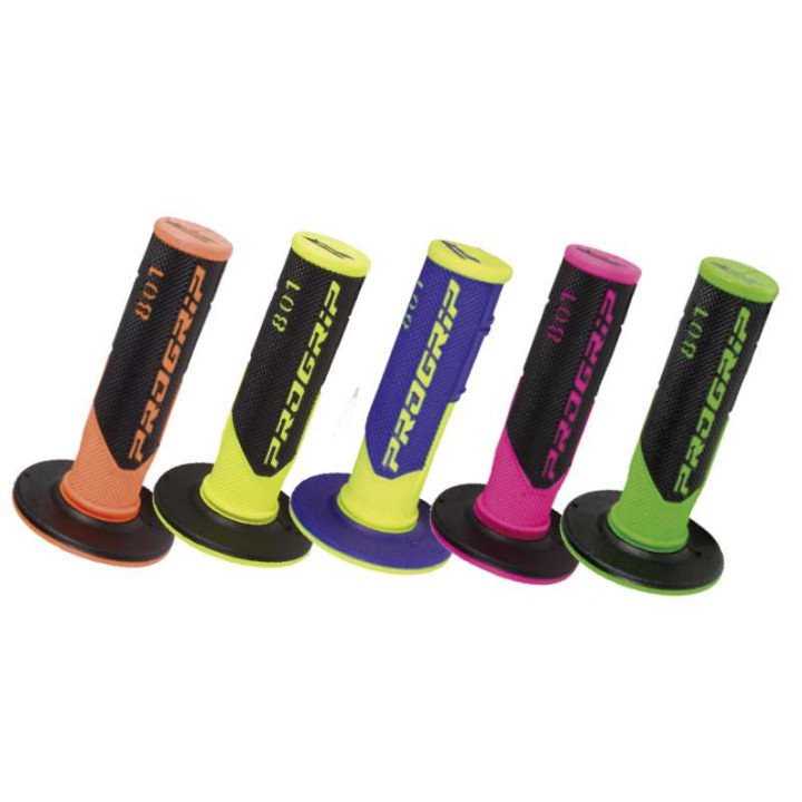 Poignées moto cross ProGrip 801 (base fluo)