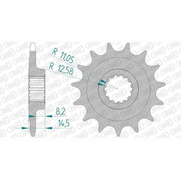 Pignon AFAM 15 dents pas 520 type 52619 Ducati Monster 821 Pignon AFAM 15 dents pas 520 type 52619 Ducati Monster 821