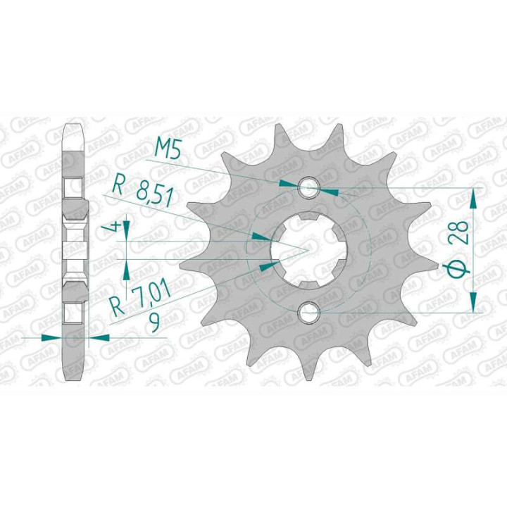 AFAM 13 teeth not 428 type 37200 Aprilia RS4 125