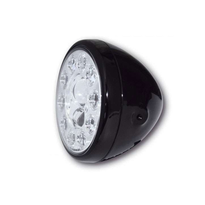 7-inch LED motorcycle headlight HIGHSIDER RENO Type 1 Black/Chrome