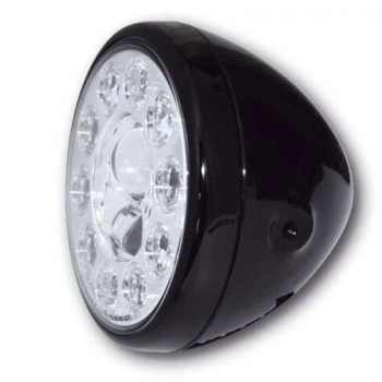 Phare moto leds 7 pouces HIGHSIDER RENO Type 1 Noir/Chrome Phare moto leds 7 pouces HIGHSIDER RENO Type 1 Noir/Chrome