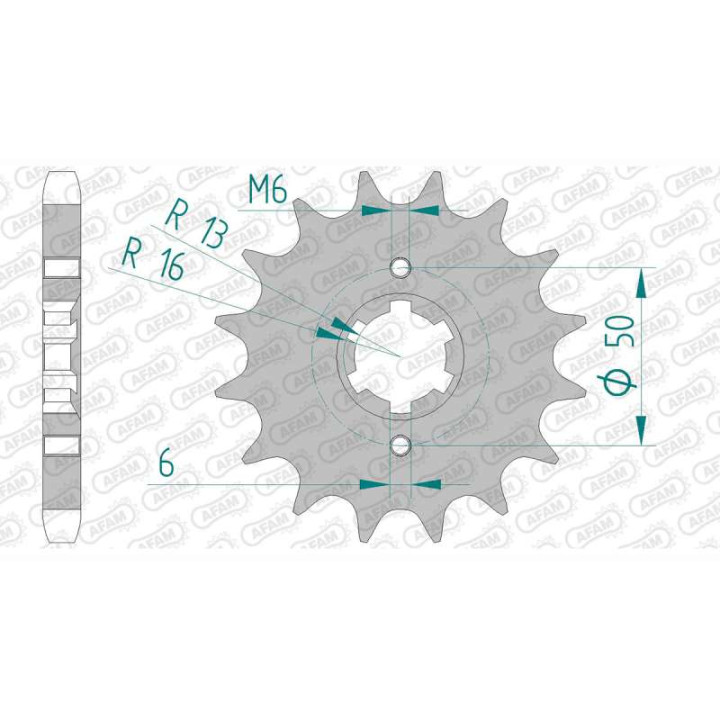 Pignon AFAM 16 dents pas 630 type 94804 Laverda 1000 3C