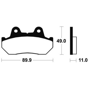 Plaquettes de frein moto métal fritté Tecnium MF42