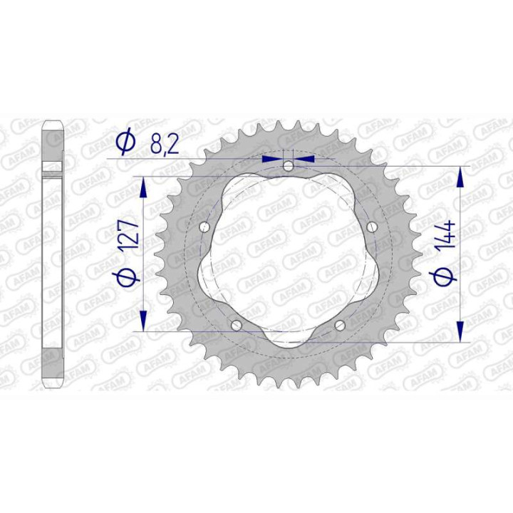 Couronne alu AFAM 42 dents pas 525 type 51608 Ducati 796 HyperMotard Couronne alu AFAM 42 dents pas 525 type 51608 Ducati 796 HyperMotard