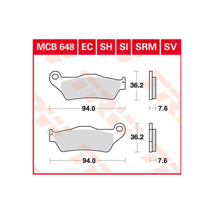 TRW MCB648SH sinter brake pads