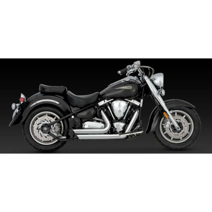 Échappement Vance & Hines SHORTSHOTS chromé Yamaha 1600/1700 Roadstar