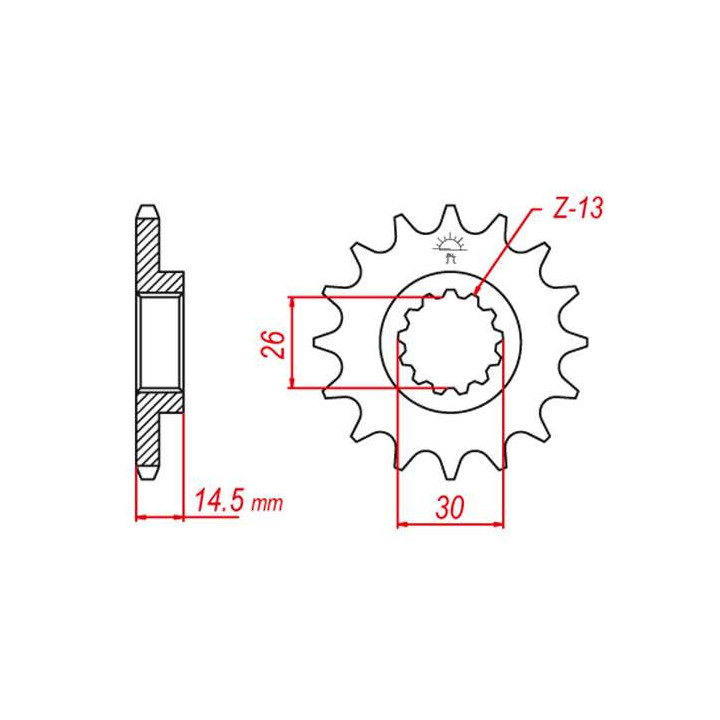 Pignon JT 15 teeth not 630 type 335