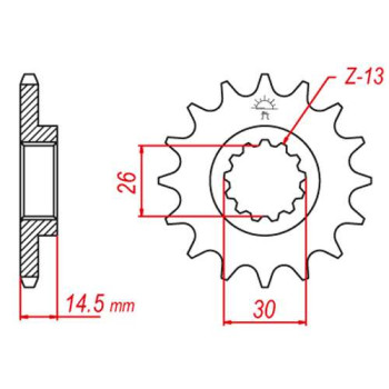 Pignon JT 15 dents pas 630 type 335 Pignon JT 15 dents pas 630 type 335