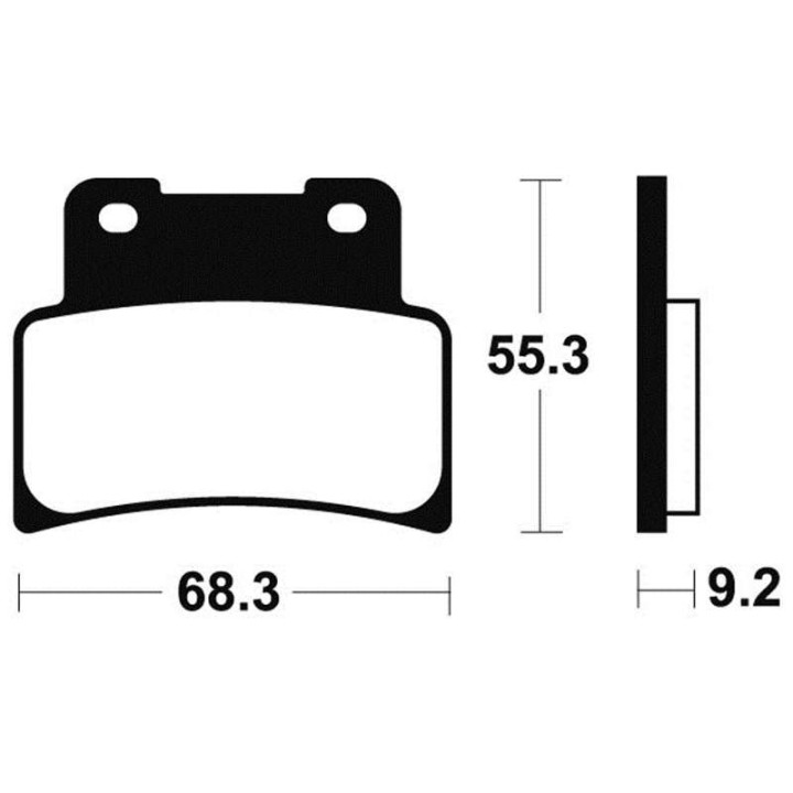 Brake plates organic motorcycle Tecnium MA344