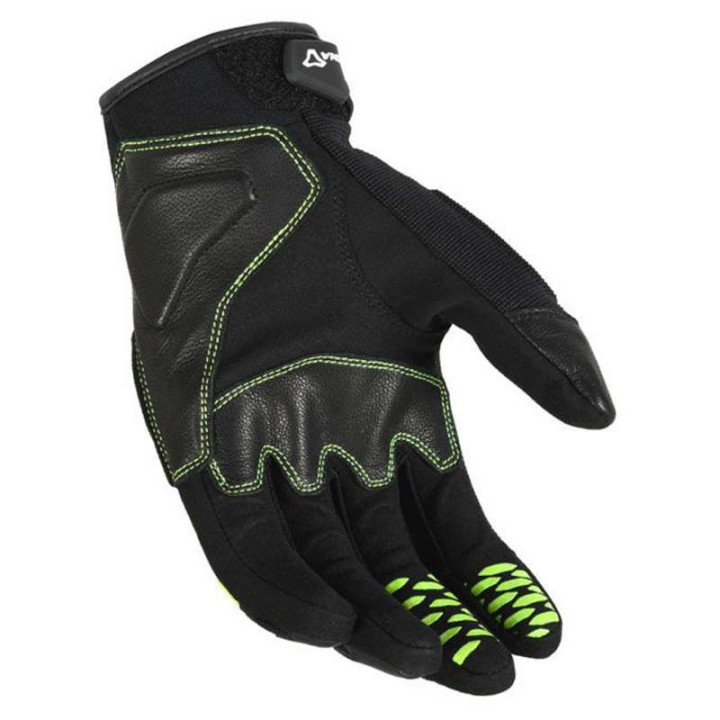 Gants moto Macna RIME Blanc/Jaune Fluo