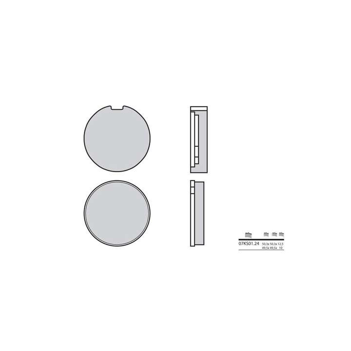 Plaquettes de frein organique BREMBO 07KS0124
