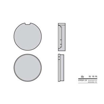 Plaquettes de frein organique BREMBO 07KS0124