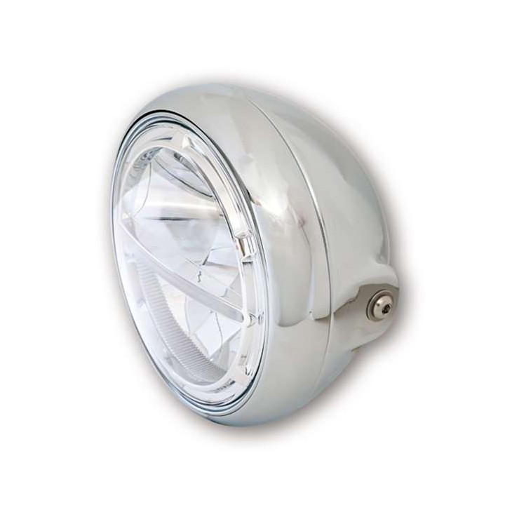 7-inch LED motorcycle headlight HIGHSIDER VOYAGE CHROME (side mount)