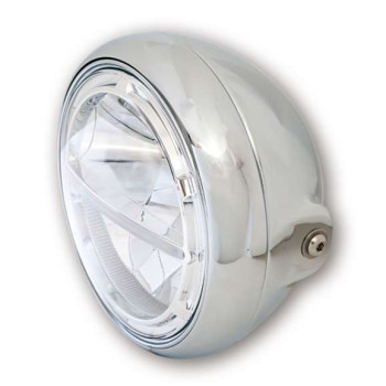 7-inch LED motorcycle headlight HIGHSIDER VOYAGE CHROME (side mount)