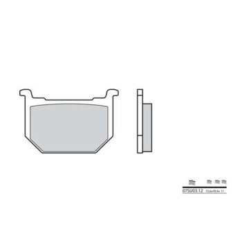 Plaquettes de frein organique BREMBO 07SU0312