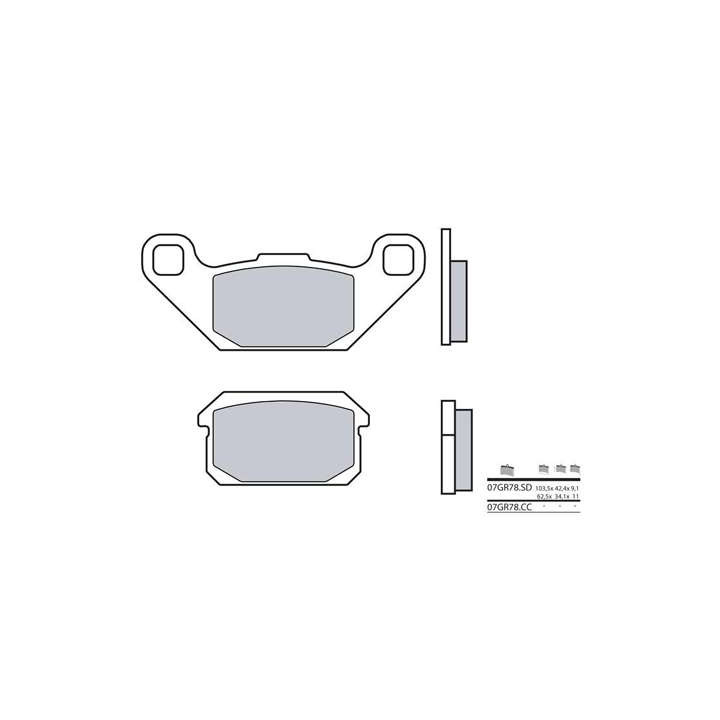 BREMBO organic brake pads 07GR78CC