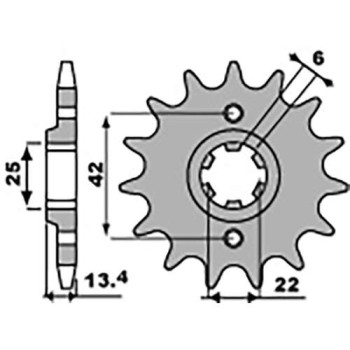 Pignon PBR 15 dents pas 530 type 291 Honda CB350SG Pignon PBR 15 dents pas 530 type 291 Honda CB350SG