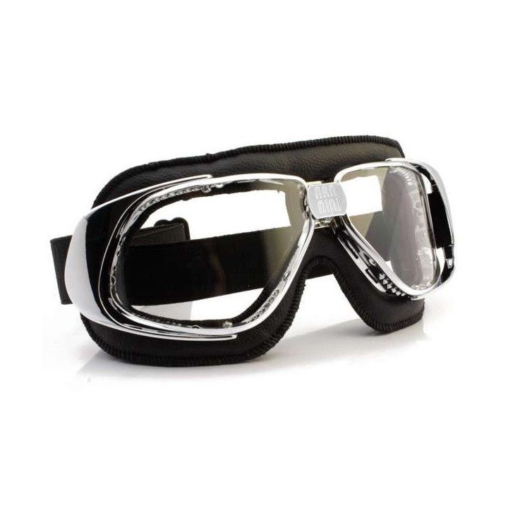 Nannini RIDER vintage sunglasses Black/Chrome, clear lenses