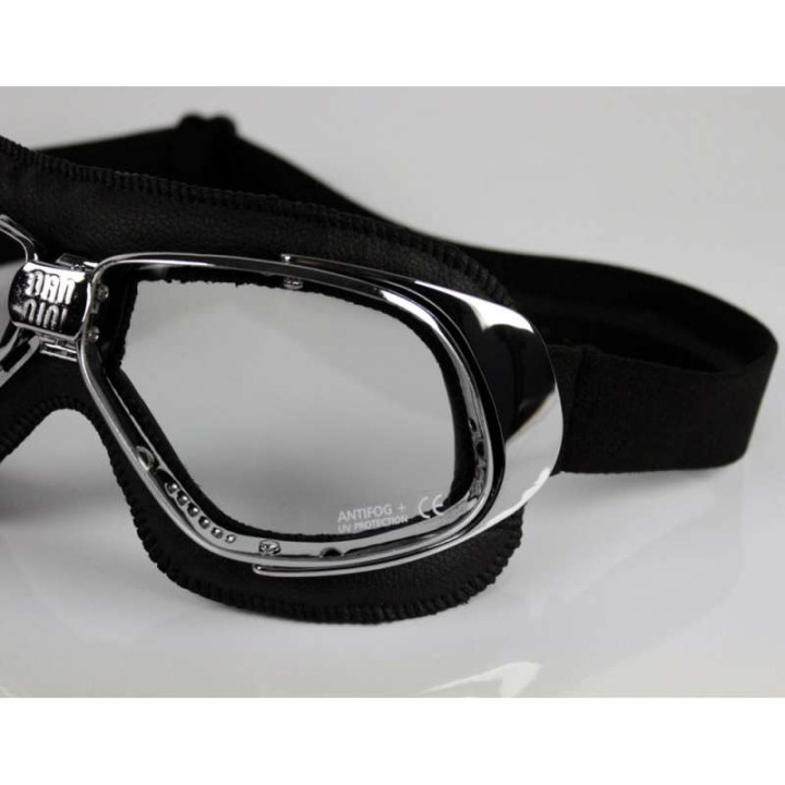 Nannini RIDER vintage sunglasses Black/Chrome, clear lenses
