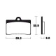 Brake pads motorcycle metal fried Bendix MF66