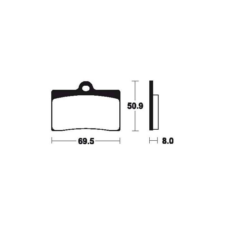 Brake pads motorcycle metal fried Bendix MF66