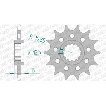 Pignon AFAM 15 dents pas 520 type 24507 Kawasaki ZX 6 R