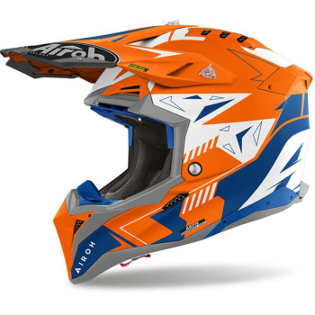 Casque moto cross Airoh AVIATOR 3 SPIN ORANGE