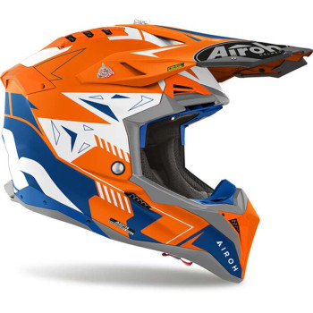 Casque moto cross Airoh AVIATOR 3 SPIN ORANGE