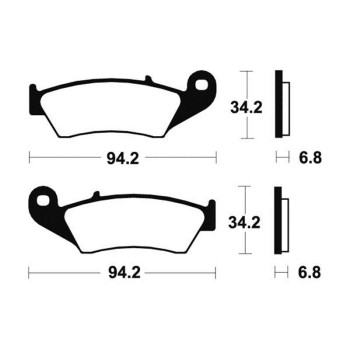 Plaquettes de frein moto organique Tecnium MA194