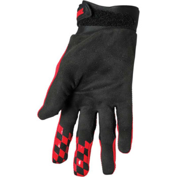 Gants moto cross Thor DRAFT RED/BLACK