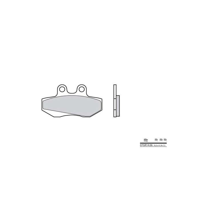 Plaquettes de frein organique BREMBO 07GR1406