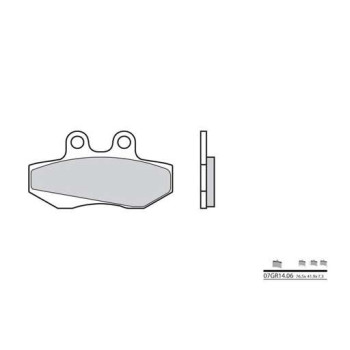 Plaquettes de frein organique BREMBO 07GR1406